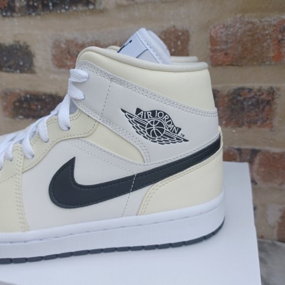 Women's Nike Air Jordan 1 Mid 'Coconut Milk' Sneakers - Size 8 & 8.5 Shoes - Picture 6 of 12